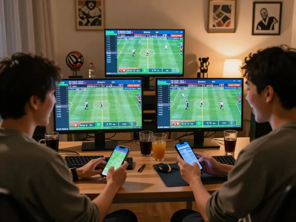 Engage in thể thao 9bet action with real-time sports betting on a smartphone and multiple screens