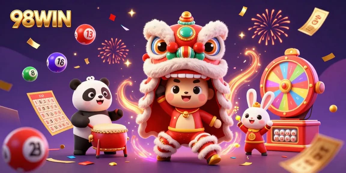 Experience thrilling moments with 98WIN's colorful celebration of lottery, gaming, and excitement.