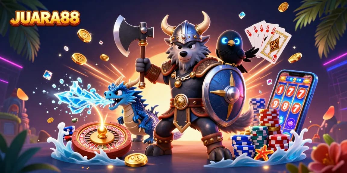 Engage in thrilling moments with JUARA88 while exploring an epic 3D casino adventure.