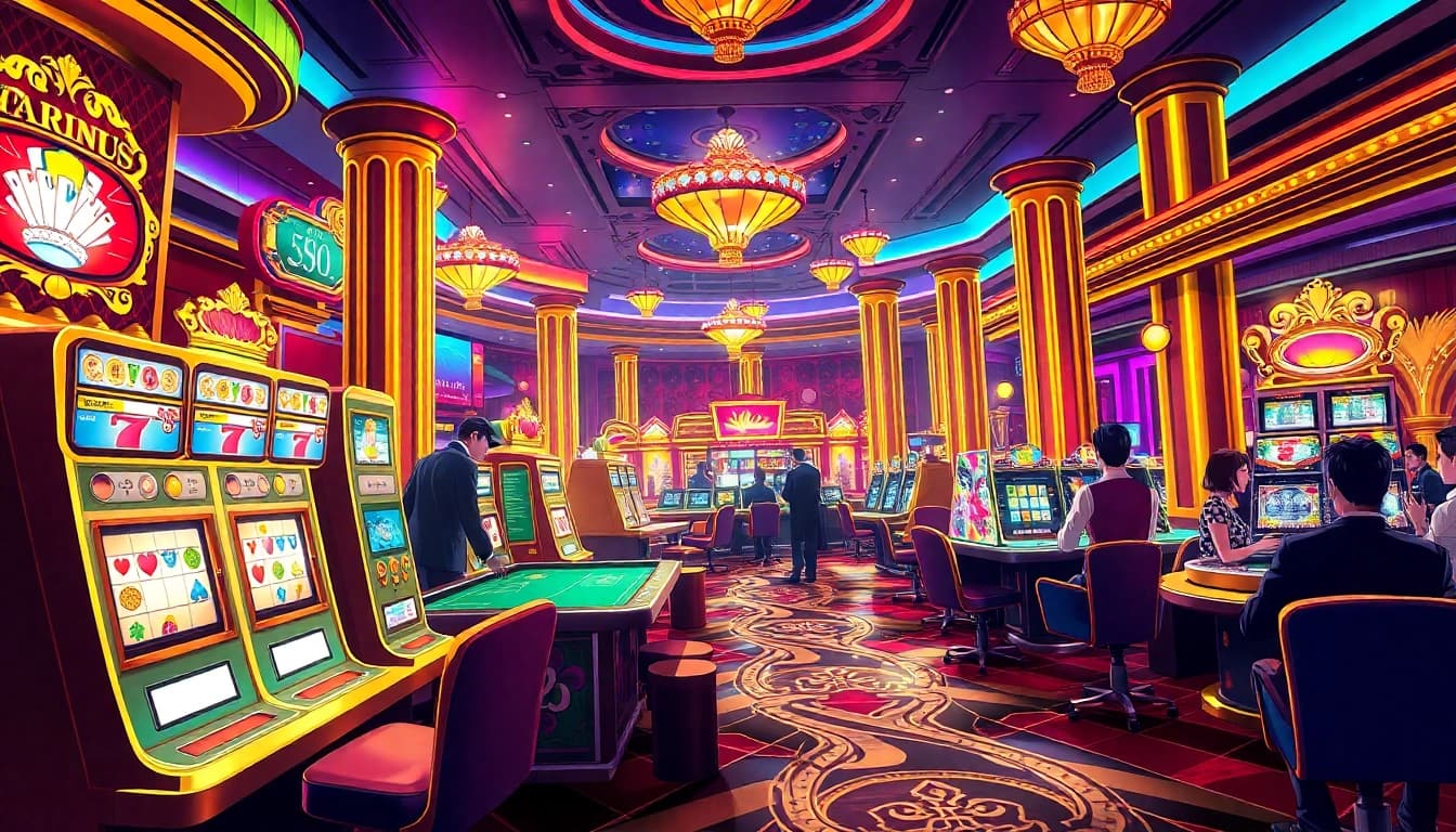 Play an engaging sex game while enjoying vibrant casino action in a luxurious setting.