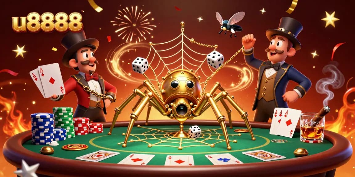 Engage with thrilling poker action featuring u8888 in a rich, dynamic casino atmosphere.