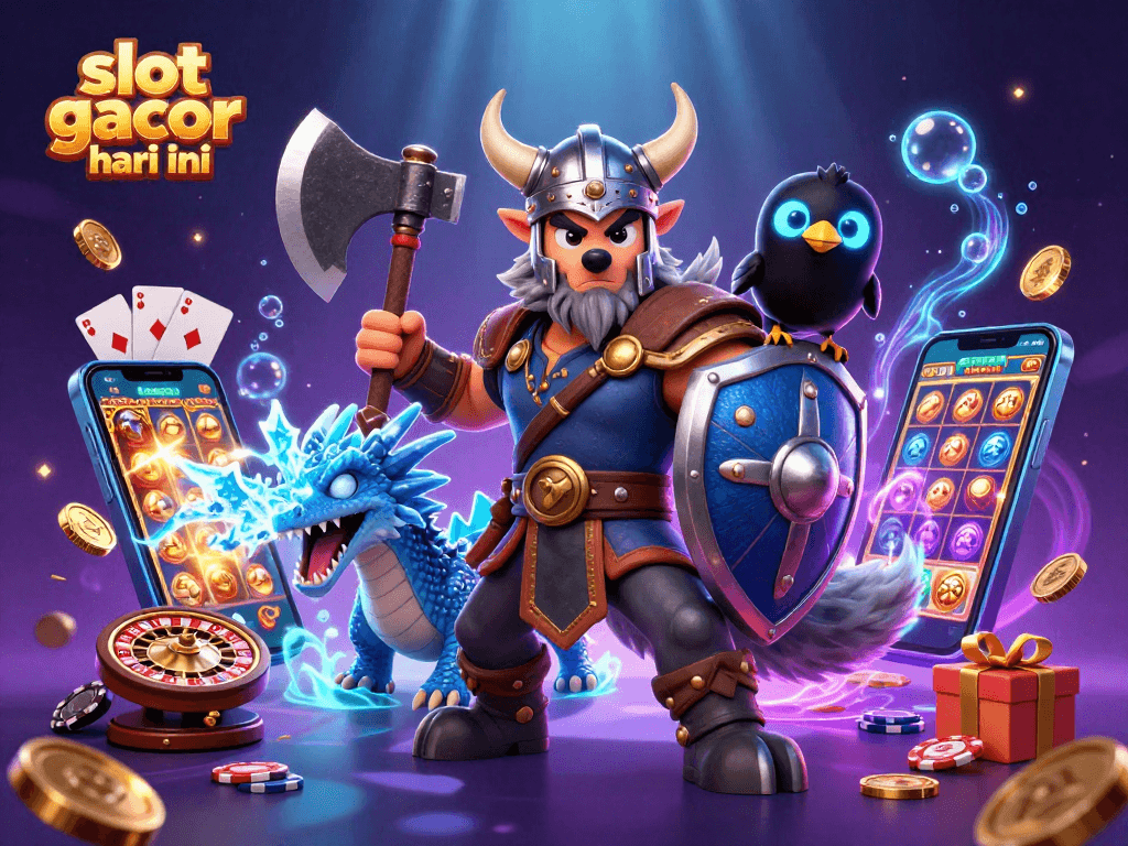 Activate your luck at slot gacor hari ini with a vibrant scene of fantasy characters and dynamic casino elements.