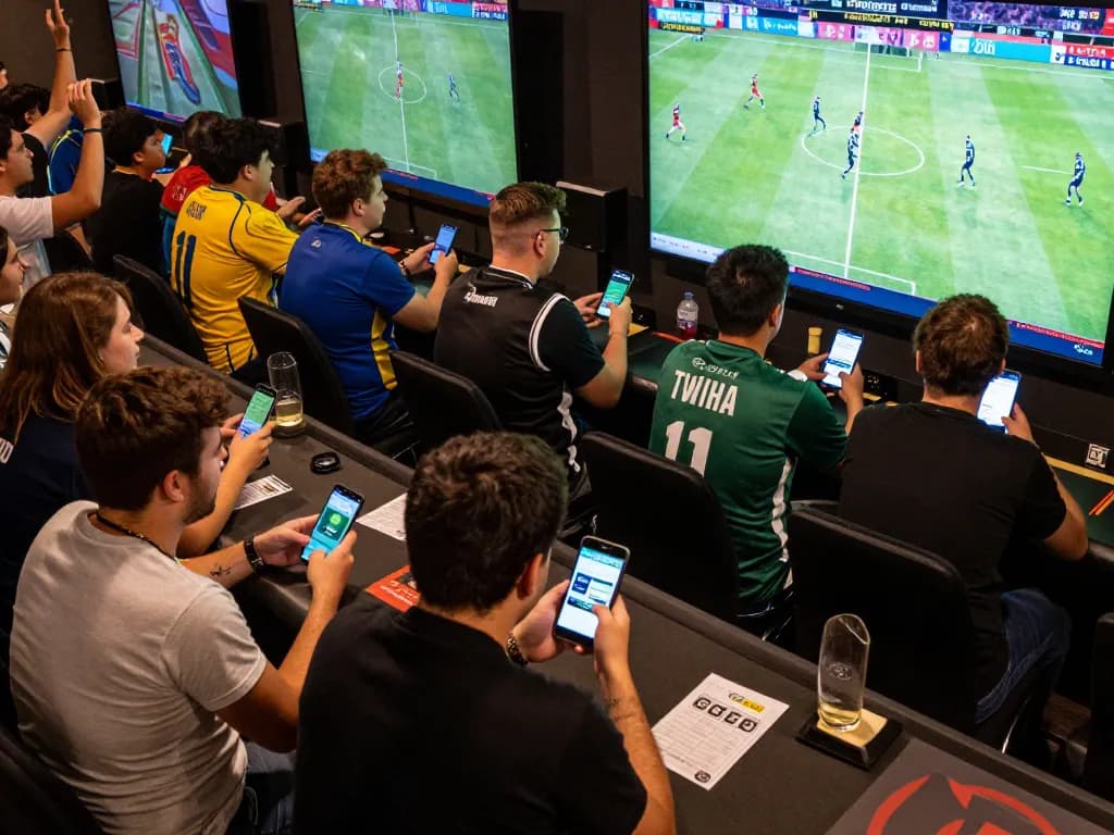 Engaging fans in action betting on god55 sports during a live match with mobile apps and cheering atmosphere