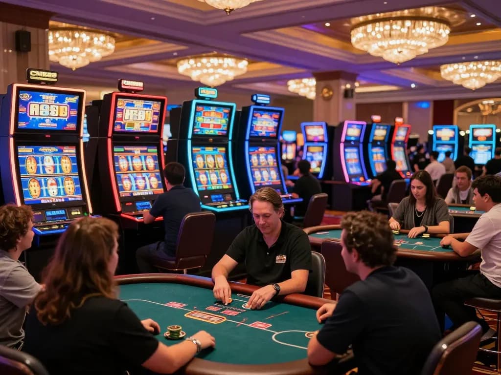 Players enjoying a vibrant slot experience at CM888 casino, showcasing lively gaming atmosphere