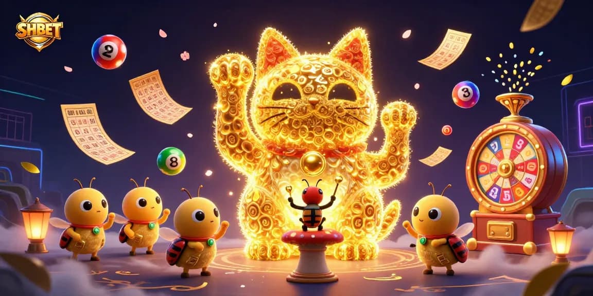 Engage with the winning charm of SHBET through vibrant golden fireflies and dynamic game elements.