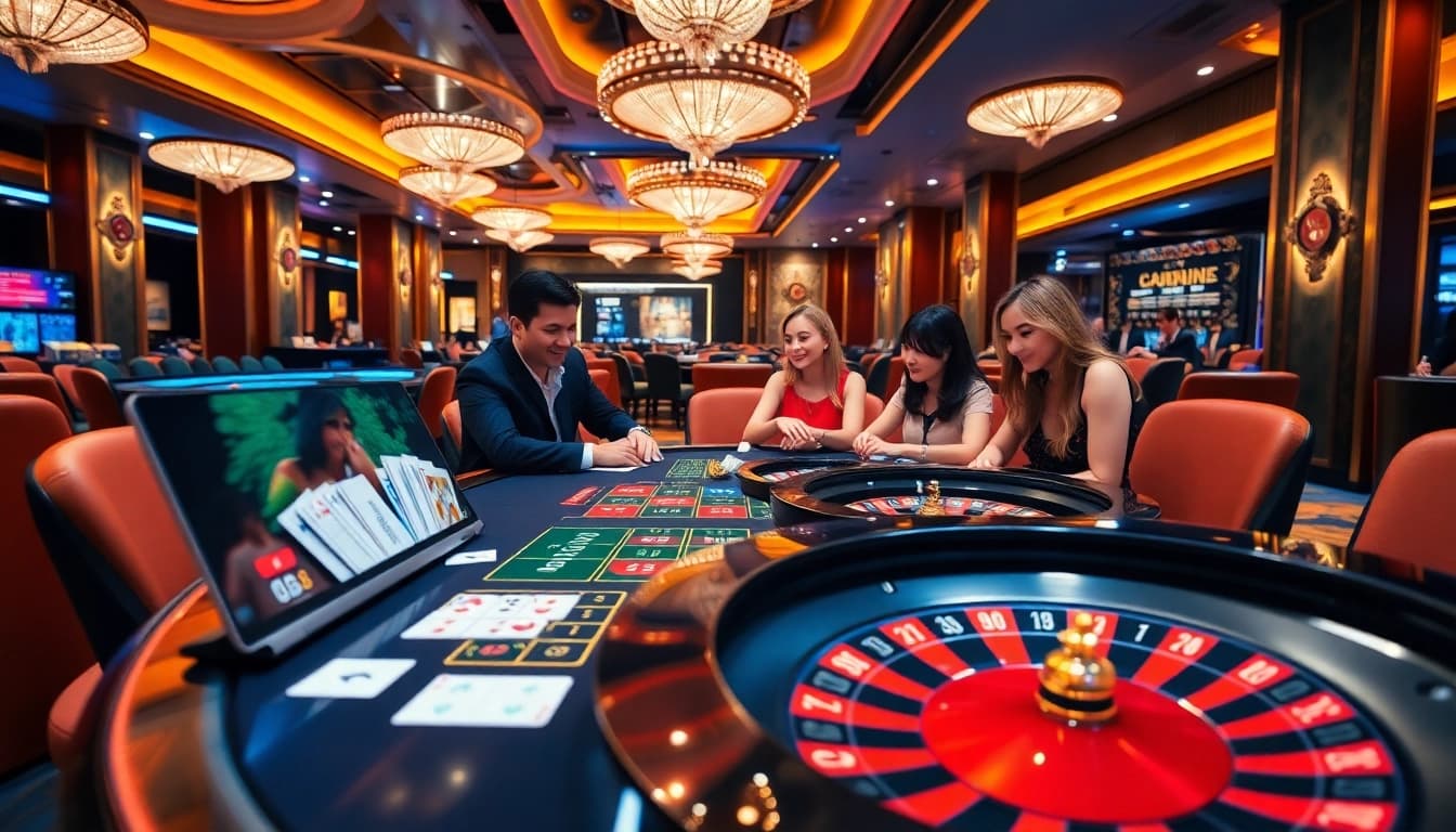 Exciting online gambling scene featuring mm88 betting interface with cards and roulette.