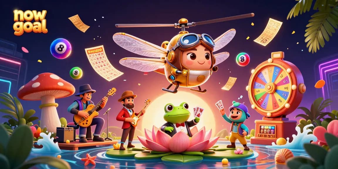 Bet on the now goal with vibrant casino elements and dynamic characters in a lively scene.