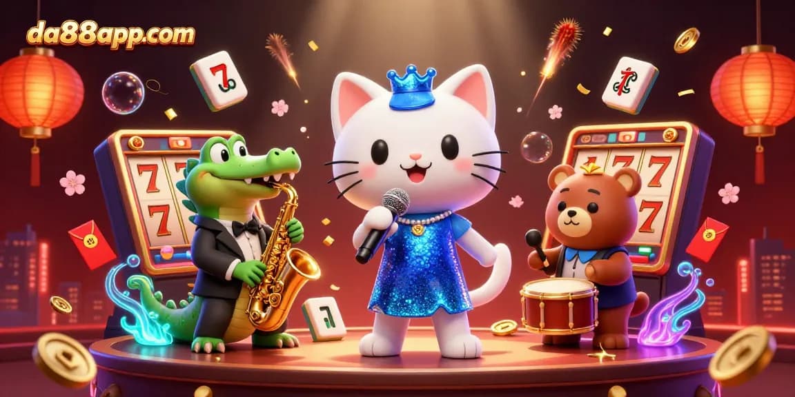 Engage in the thrill of winning at da88appcom with vibrant casino characters and exciting game elements.