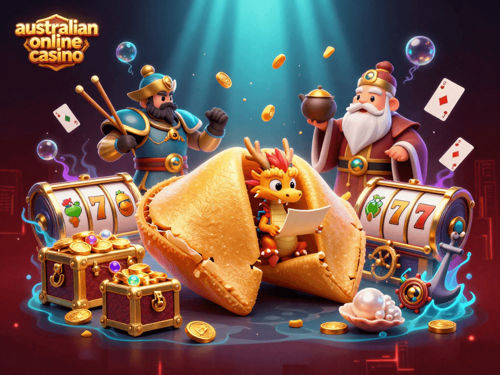 Engage in the thrill of the australian online casino featuring dynamic characters and slot elements.