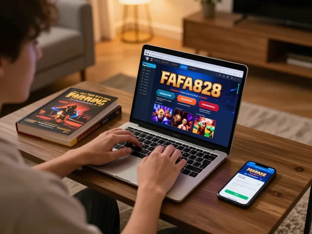 เข้าร่วมกับอินเทอร์เฟซคาสิโนออนไลน์ FAFA828 บนแล็ปท็อปในพื้นที่เกมที่อบอุ่น