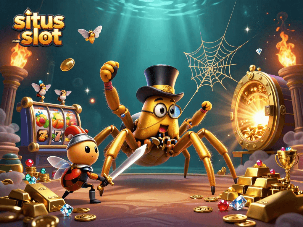 Experience the thrill of gaming at situs slot resmi with vibrant slot action, golden treasures, and enchanting characters.