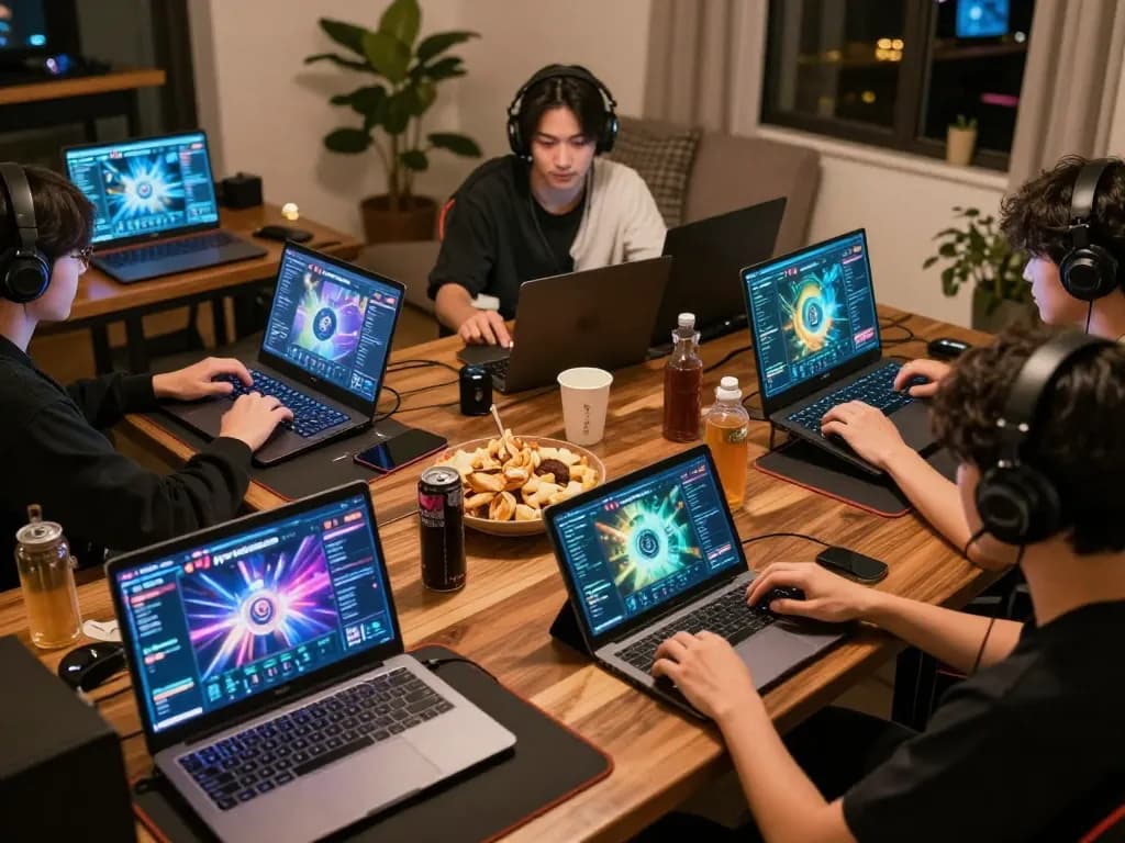 Players enjoying online gaming action at hytw3339a with vibrant screens and competitive excitement