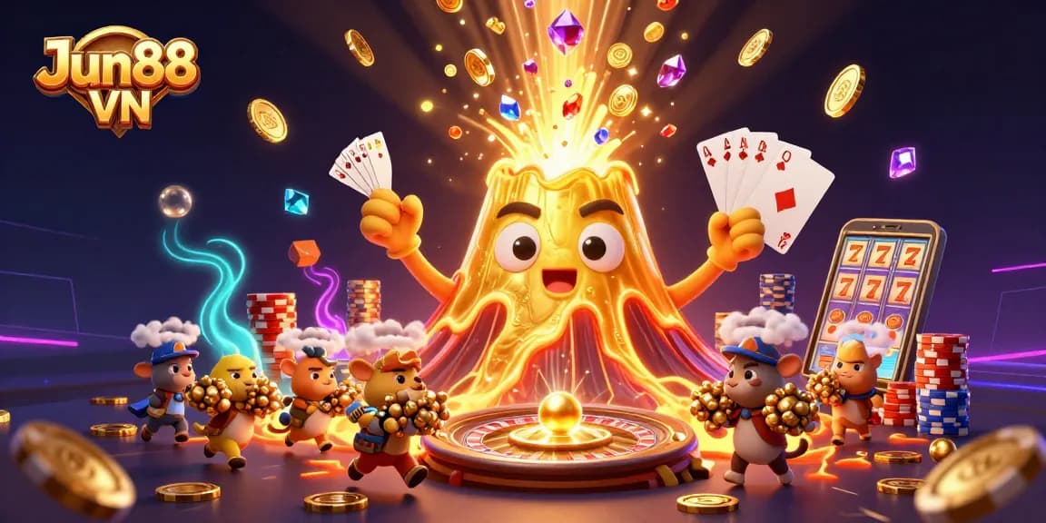Experience thrilling gameplay with Jun88 VN's vibrant casino atmosphere and winning treasures.