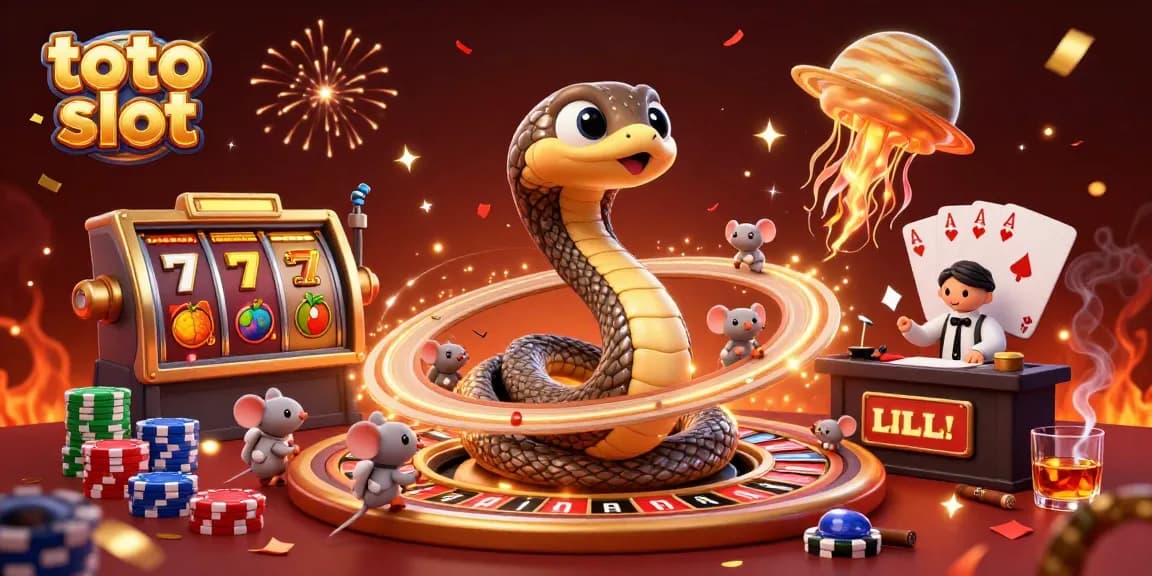 Engage in thrilling gameplay with toto slot as playful astronaut mice bet around a cosmic roulette wheel.