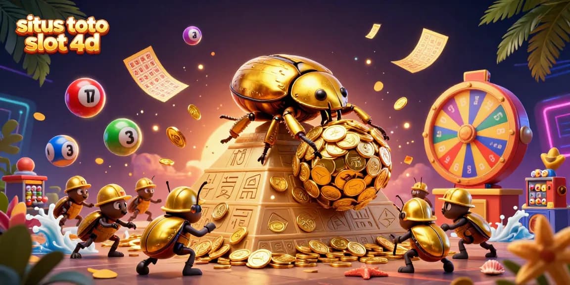 Experience thrilling action with situs toto slot 4d as colorful lottery balls and golden winnings bounce around this vibrant casino scene.