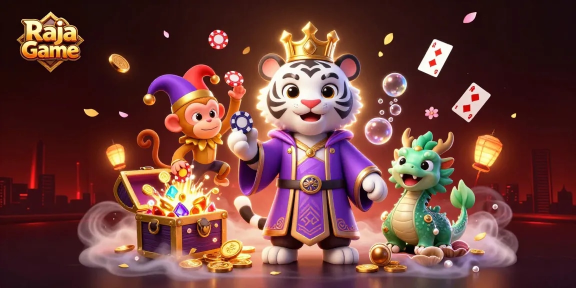 Engage in thrilling gameplay at Raja Game with vibrant characters and rich casino elements.