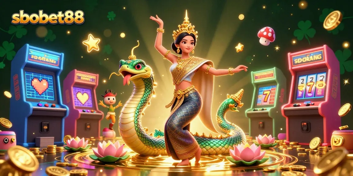 SboBet88 delivers a vibrant casino experience with an Asian woman in traditional attire alongside gaming elements and golden visuals.