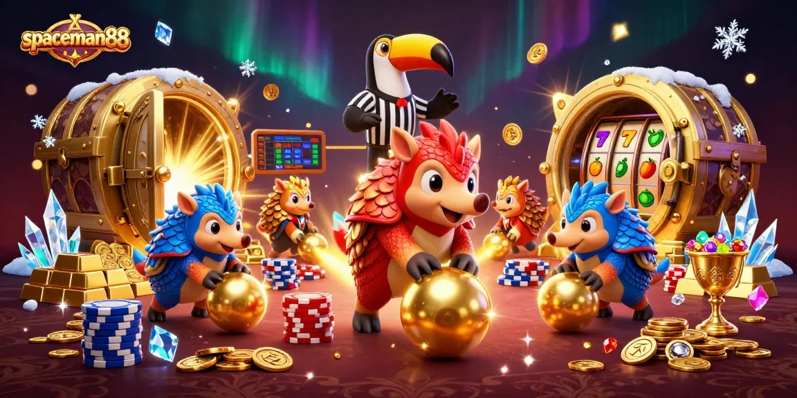 spaceman88 rivals battle for riches, bowling poker chips while winning with dazzling treasures