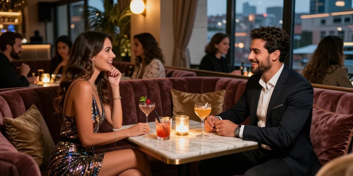 Sefaköy Escort enjoying a sophisticated evening at a chic lounge.
