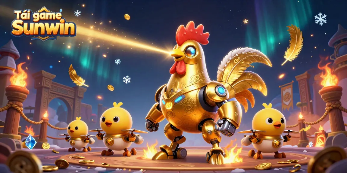 Experience thrilling gameplay with Tải game Sunwin in a vibrant 3D casino scene.