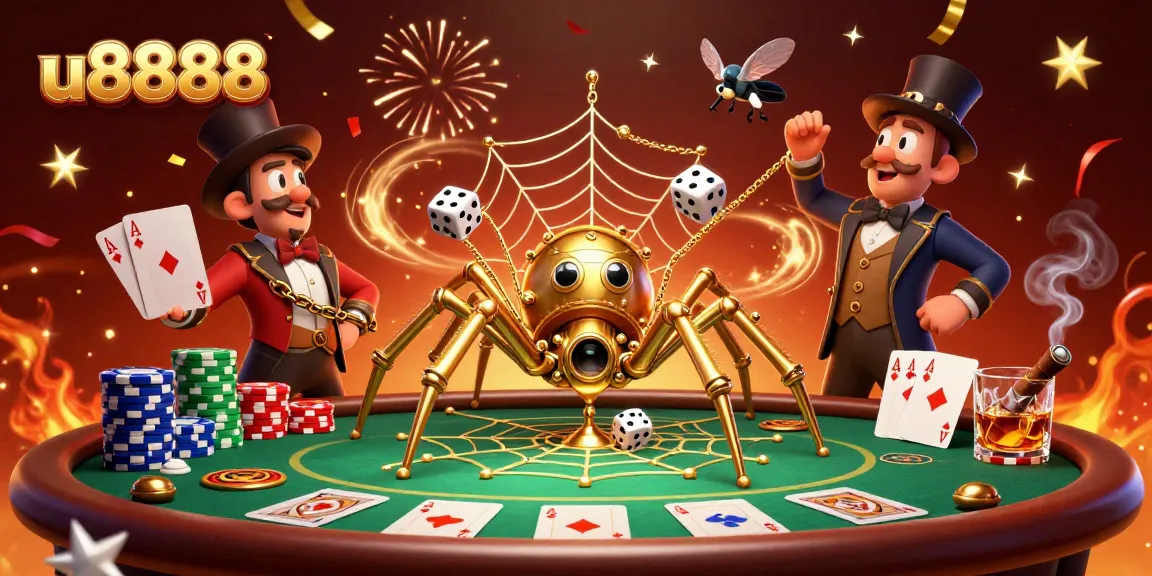 Engage with thrilling poker action featuring u8888 in a rich, dynamic casino atmosphere.