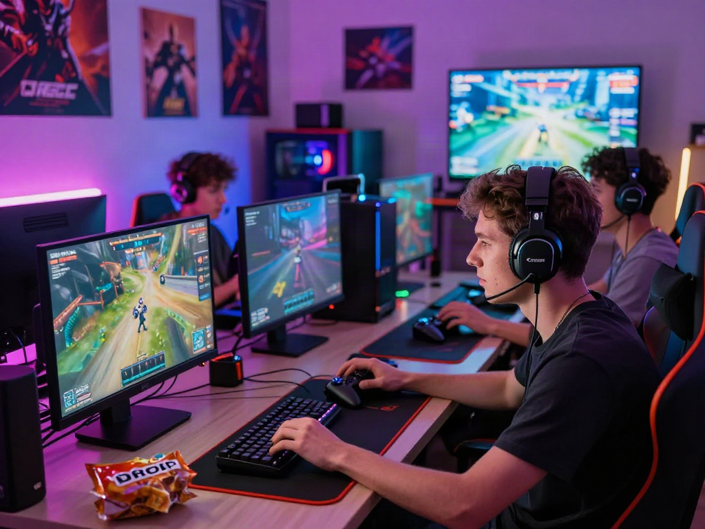Aktivitas gaming bersama teman dengan fokus pada nyonya4d login di layar komputer dalam suasana ceria dan dinamis.