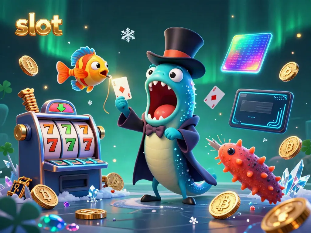 Experience the thrill of slot machines with bioluminescent sea creatures in a magical underwater casino.
