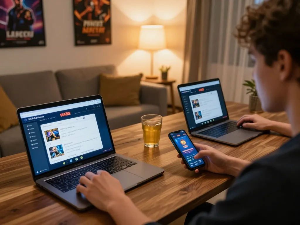 Engaging with nk88 nhà cái platform during cozy online gaming session, showcasing strategic gameplay.