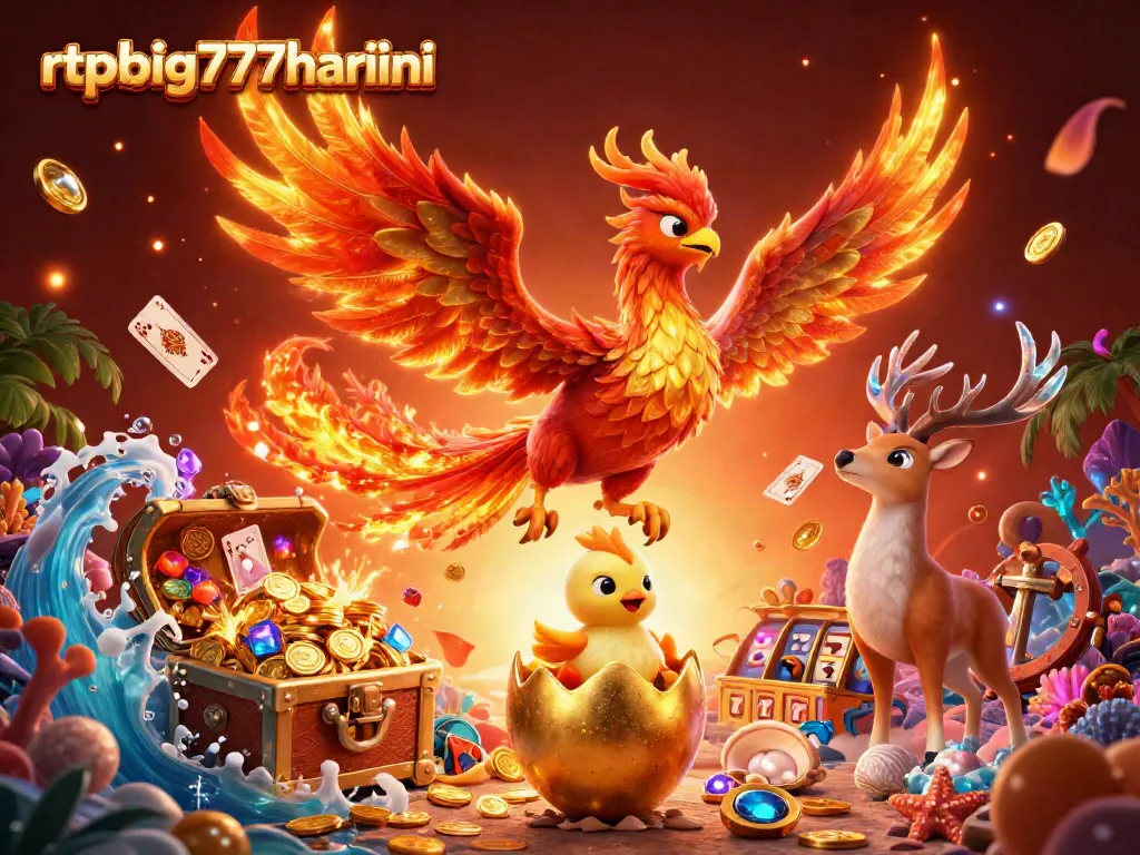 Engage with rtpbig777hariini as a phoenix and stag guide you through winning slots adventures with vibrant treasures.
