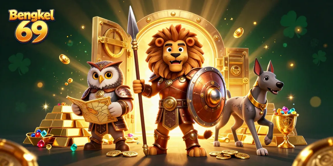 Immerse in the thrill of Bengkel 69's dynamic casino magic, featuring stunning treasure and heroic characters.