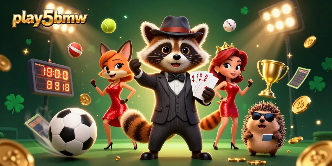 Experience gaming with play5bmw as a suave raccoon, glamorous fox, and bouncer in action-packed casino scene