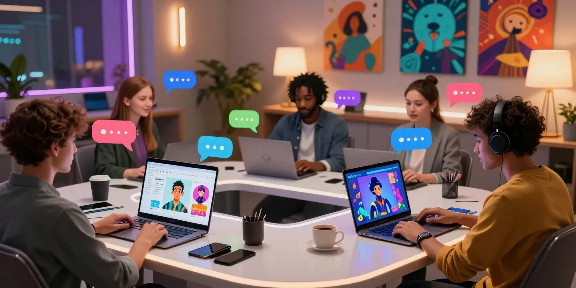 Tavern AI users chat with customized AI characters in a modern digital workspace.