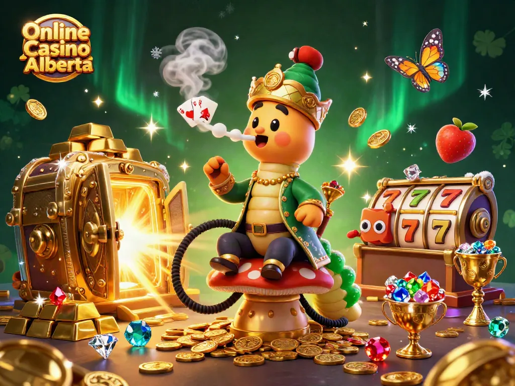 Engage in Online Casino Alberta with this vibrant 3D illustration featuring captivating gaming elements.