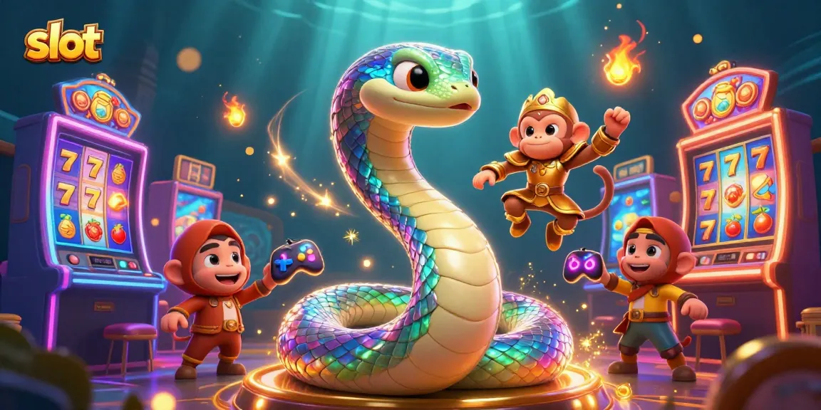 Menang di slot dengan simbol-simbol keberuntungan dan jackpot terhindar dalam ilustrasi kasino yang magis.
