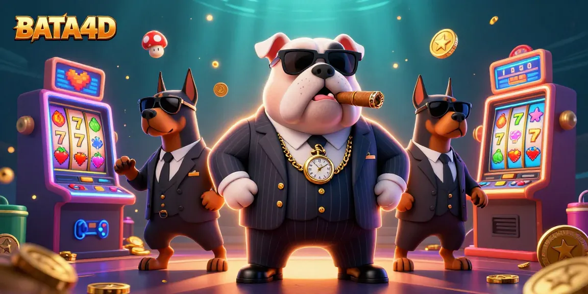 BATA4D menunjukkan slot mesin berputar dengan simbol buah dalam ilustrasi yang menarik dan penuh warna.