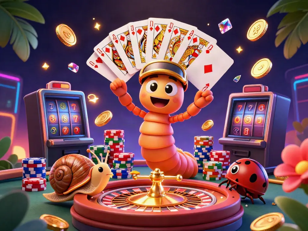 Experience Onbet's vibrant gaming atmosphere with dynamic characters and exciting casino elements.