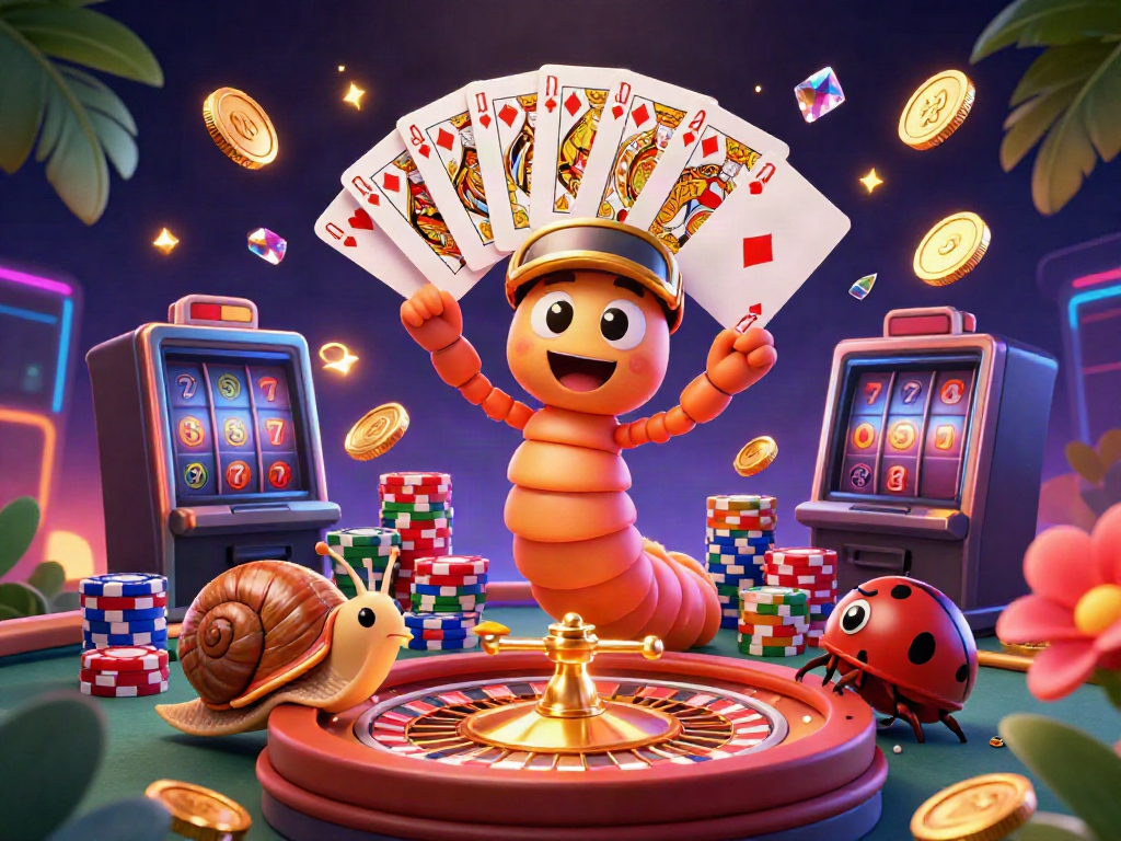 Experience Onbet's vibrant gaming atmosphere with dynamic characters and exciting casino elements.