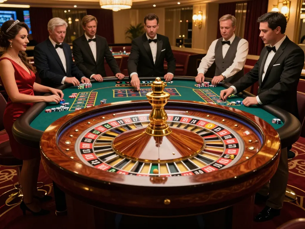 Experience the thrill of placing bets at IWIN68's luxurious roulette table.