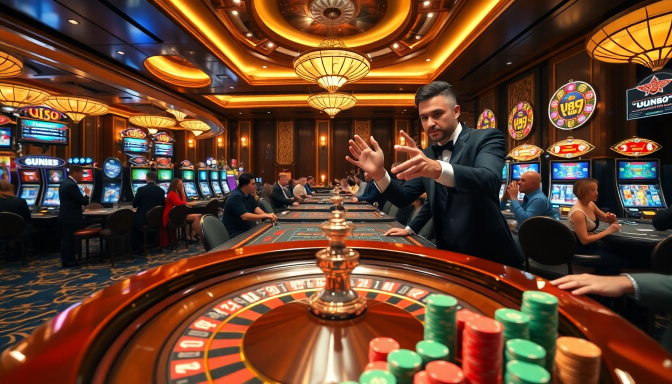 Experience the thrill of gambling at uu88 with dynamic casino tables and vibrant slot machines.