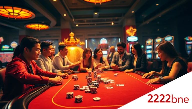 Experience the thrill of the casino action with 222bd one, featuring vibrant games and engaged players.