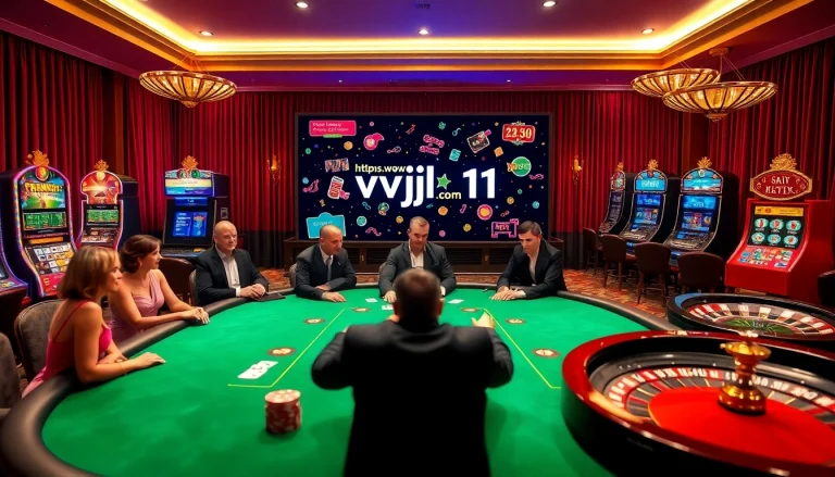 Join the action at https://www.vvjl11.com/ with our vibrant casino scene featuring poker and slots.
