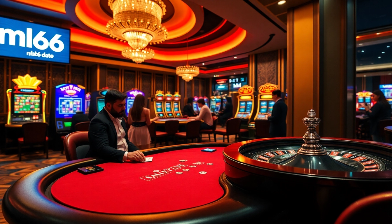 Experience the thrill of casino gaming at mb66 date with vibrant slot machines and poker tables.