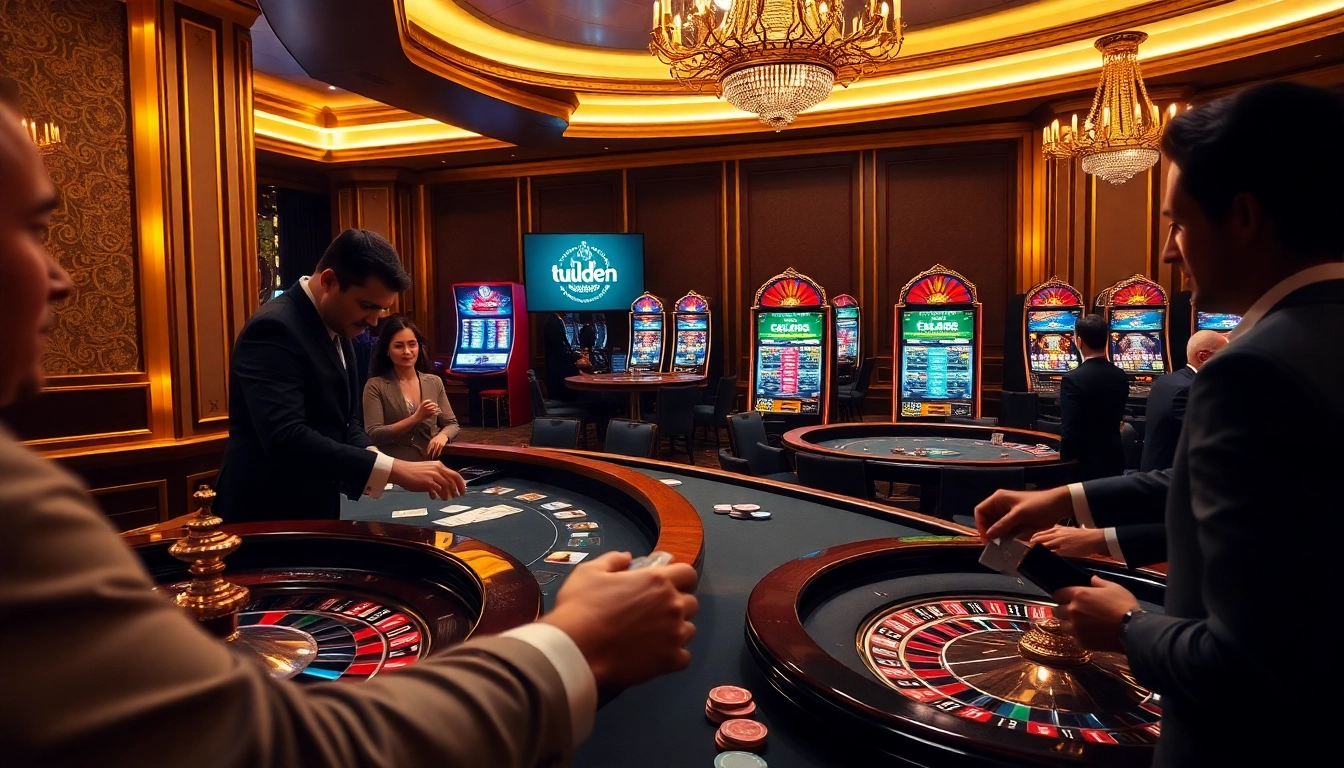 Engage with hidden wiki onion insights at a luxury casino featuring poker tables and roulette.