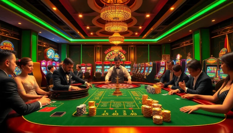Experience engaging gambling action at https://www.jl55.one/ with vibrant casino tables, thrilling players, and luxurious decor.