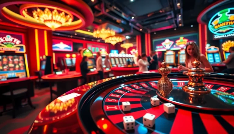 Experience the thrilling atmosphere of gambling at gemwin blog's luxurious casino scene.