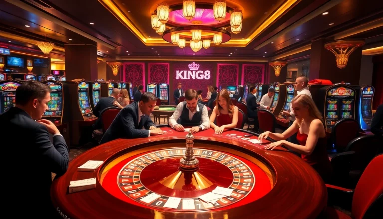 king88 players enjoying a thrilling game night at a luxurious casino