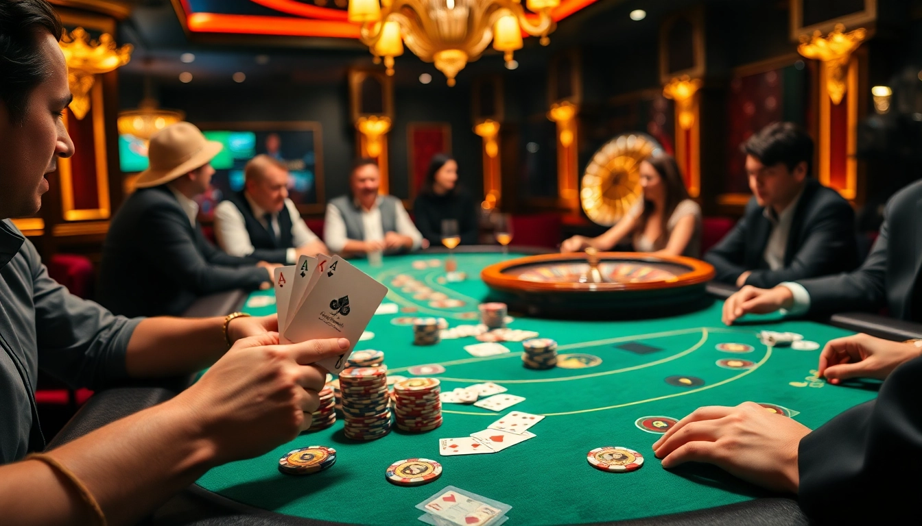 Experience high-stakes excitement at a luxurious casino featuring action-packed gaming tables, including JL55 events.