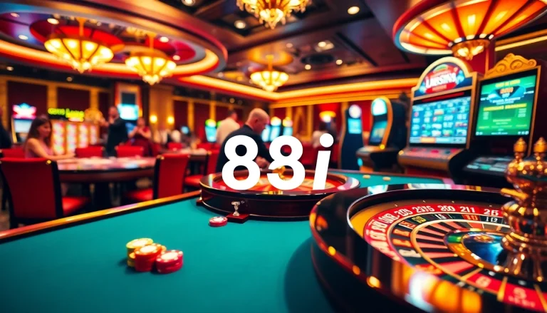 Engaging players at the 88i casino table, showcasing a vibrant gambling atmosphere.