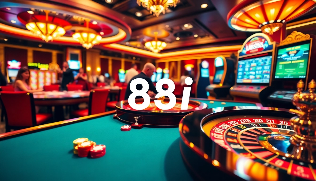 Engaging players at the 88i casino table, showcasing a vibrant gambling atmosphere.