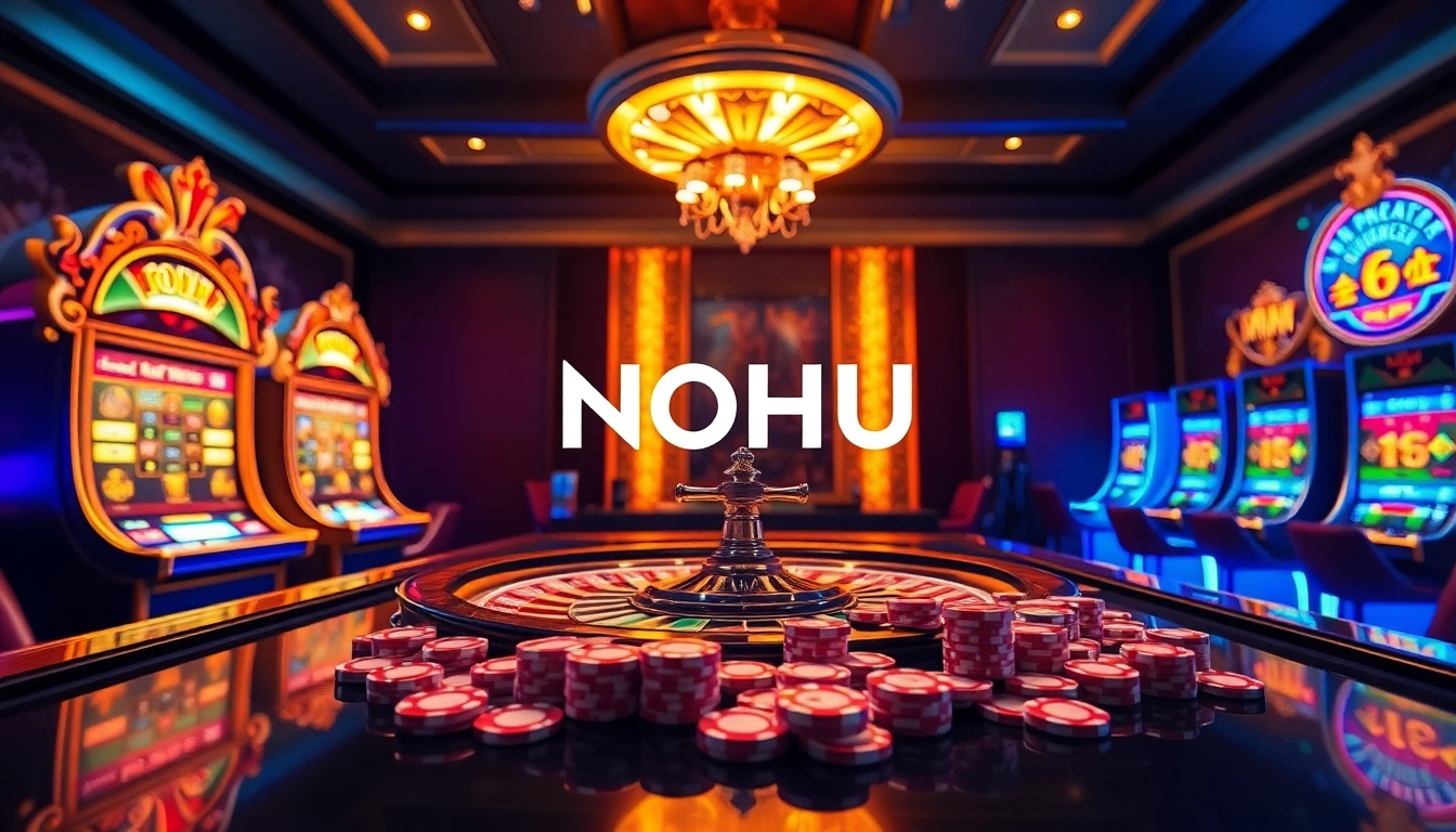 Play exciting casino games at NOHU with vibrant roulette, slots, and engaging user interface.